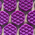 Close up shot of purple acupressure spikes