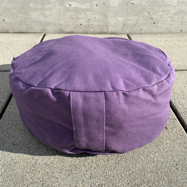 Side view of Plum Meditation Cushion